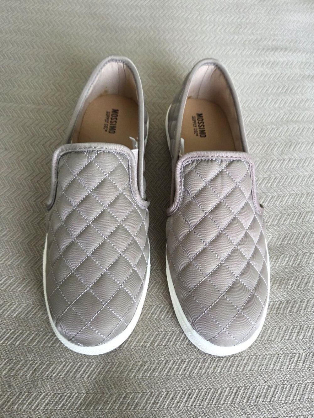 MOSSIMO SUPPLY CO™ Quilted Textile Slip-On Comfort Sneakers, Taupe